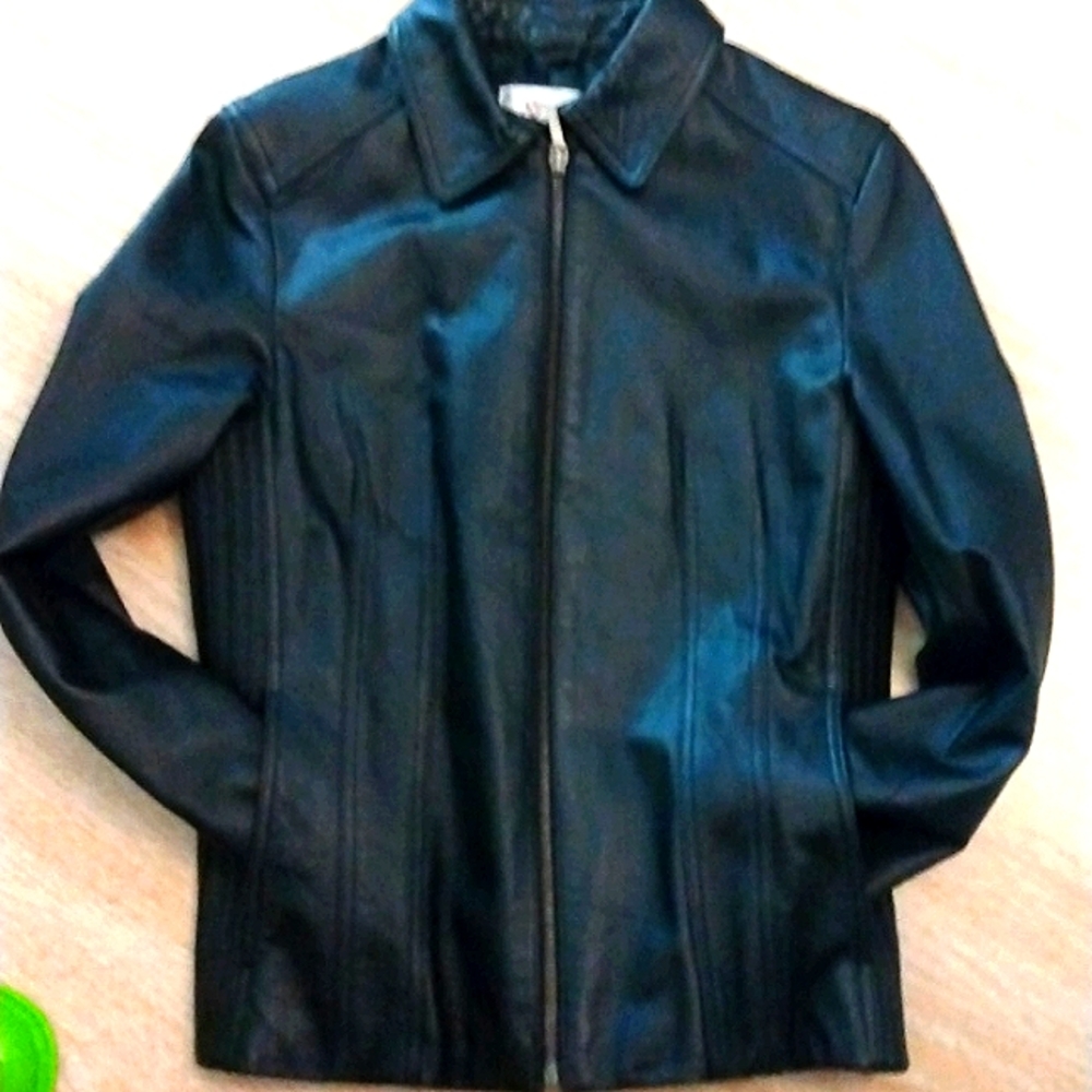 Madison&max black leather jacket